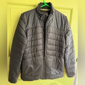 Smartwool Charcoal Jacket with Colorful Stripes